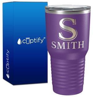 Personalized Monogram Initial and Name Engraved on 30oz Tumbler