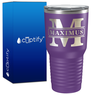 Personalized Vintage Block Engraved on 30oz Tumbler