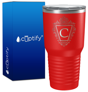 Personalized Classic Crest Engraved on 30oz Tumbler