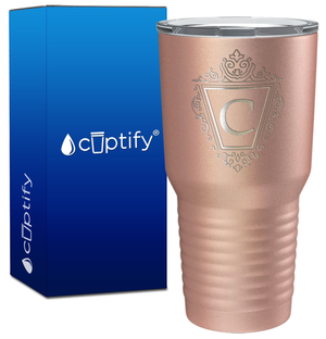 Personalized Classic Crest Engraved on 30oz Tumbler