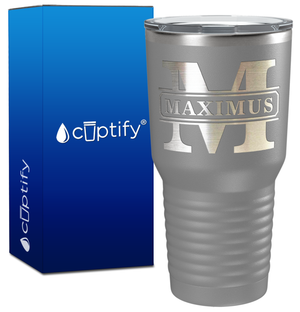 Personalized Vintage Block Engraved on 30oz Tumbler