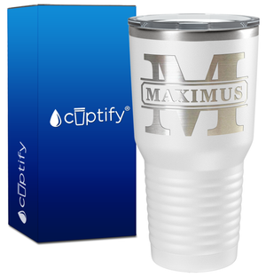 Personalized Vintage Block Engraved on 30oz Tumbler