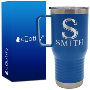 Personalized Monogram Initial and Name 20oz Travel Mug