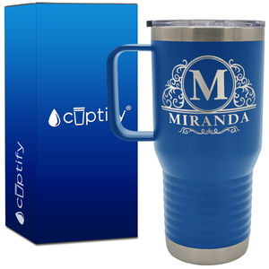 Personalized Elaborate Circle 20oz Travel Mug