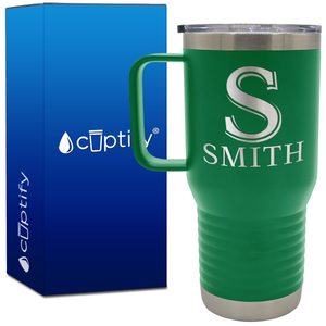 Personalized Monogram Initial and Name 20oz Travel Mug
