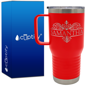 Personalized Vestige Design 20oz Travel Mug