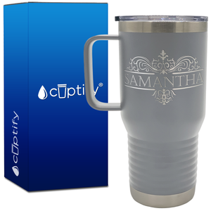Personalized Vestige Design 20oz Travel Mug