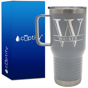 Personalized Split Script 20oz Travel Mug