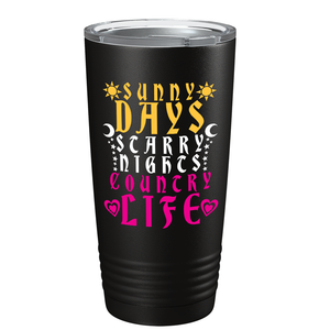 Sandy Days Starry Nights on Black 20 oz Stainless Steel Tumbler