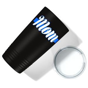 Police Mom Blue Line 20oz Black Tumbler