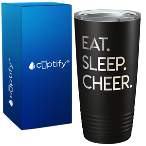 Eat Sleep Cheer on 20oz Tumbler
