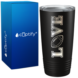 Football Love on 20oz Tumbler