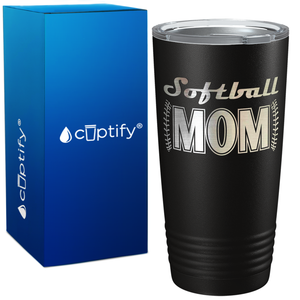Softball Mom on 20oz Tumbler