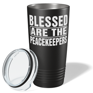 Blessed are the Peacekeepers 20oz Black Police Tumbler