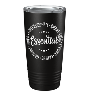 Essential Circle on Black Essential Workers 20oz Tumbler