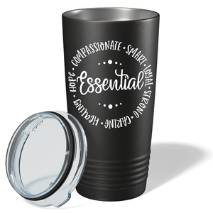 Essential Circle on Black Essential Workers 20oz Tumbler