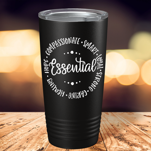 Essential Circle on Black Essential Workers 20oz Tumbler