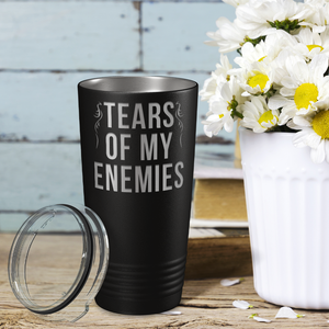 Tears of my Enemies on Black 20 oz Stainless Steel Ringneck Tumbler