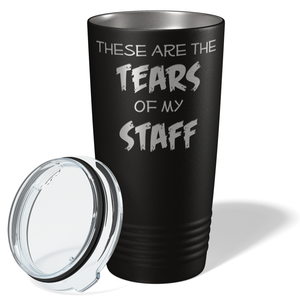 These are Tears of my Staff on Black 20 oz Stainless Steel Ringneck Tumbler