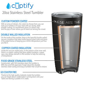 These are Tears of my Staff on Black 20 oz Stainless Steel Ringneck Tumbler