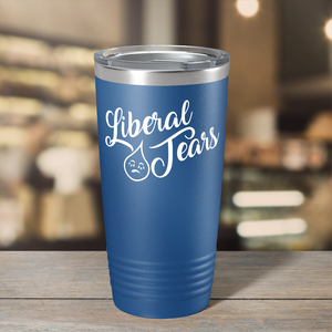 Liberal Tears Crying on Blue 20 oz Stainless Steel Tumbler