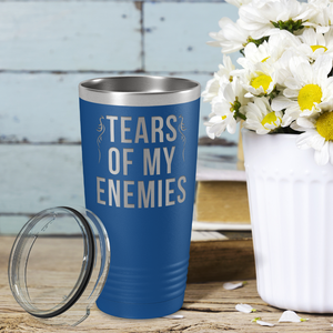 Tears of my Enemies on Blue 20 oz Stainless Steel Ringneck Tumbler