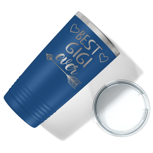 Best Gigi Ever on Blue 20 oz Stainless Steel Ringneck Tumbler