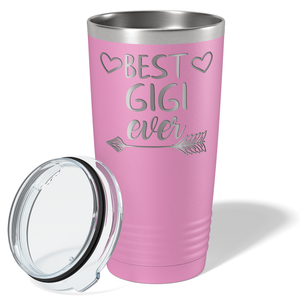Best Gigi Ever on Blush 20 oz Stainless Steel Ringneck Tumbler