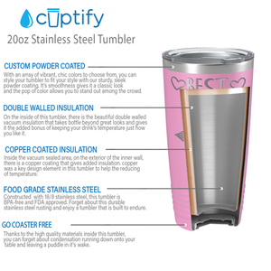 Best Gigi Ever on Blush 20 oz Stainless Steel Ringneck Tumbler