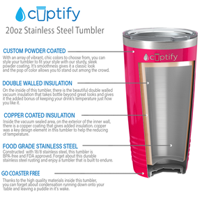 Pink Bright Gloss 20oz Tumbler