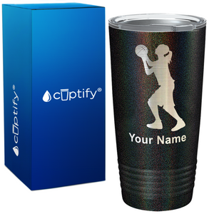 Personalized Girl Shooting Basketball on 20oz Tumbler