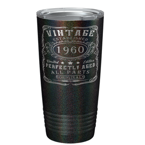 1960 Vintage Perfectly Aged 61st on Stainless Steel Tumbler