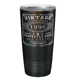 1996 Vintage Perfectly Aged 25th on Stainless Steel Tumbler