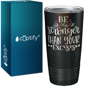 Be Stronger Laser Engraved on Stainless Steel Motivational Tumbler