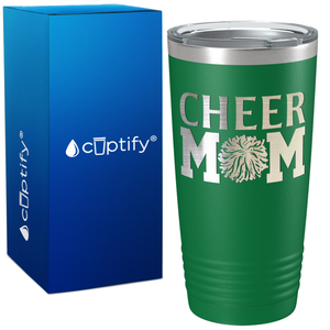 Cheer Mom Pom Pom on 20oz Tumbler