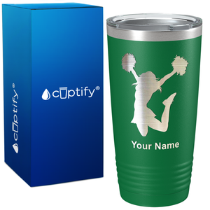 Personalized Cheerleader on 20oz Tumbler
