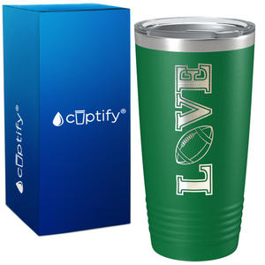 Football Love on 20oz Tumbler
