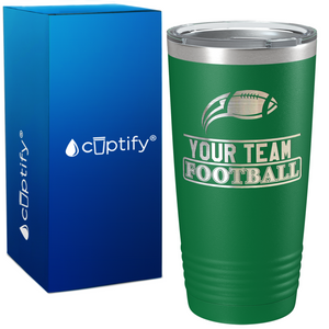 Personalized Your Team Name Football on 20oz Tumbler