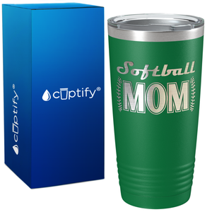 Softball Mom on 20oz Tumbler