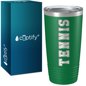 Tennis Laser Engraved on Stainless Steel Tennis Tumbler