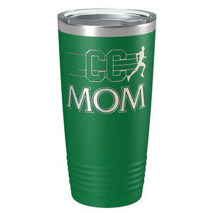 Cross Country Mom Laser Engraved on Stainless Steel Cross Country Tumbler