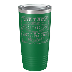 2000 Vintage Perfectly Aged 21st on Stainless Steel Tumbler