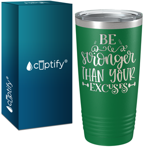 Be Stronger Laser Engraved on Stainless Steel Motivational Tumbler
