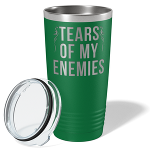 Tears of my Enemies on Green 20 oz Stainless Steel Ringneck Tumbler