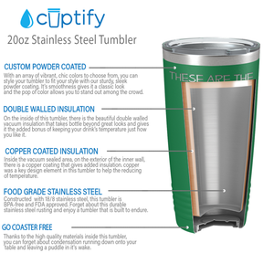 These are Tears of my Staff on Green 20 oz Stainless Steel Ringneck Tumbler