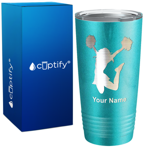 Personalized Cheerleader on 20oz Tumbler