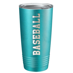 Baseball Laser Engraved on Stainless Steel Baseball Tumbler