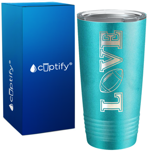Football Love on 20oz Tumbler