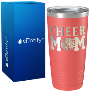 Cheer Mom Pom Pom on 20oz Tumbler