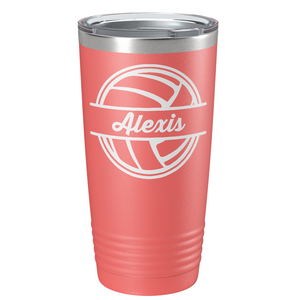 Personalized Volleyball on Stainless Steel Volleyball Tumbler